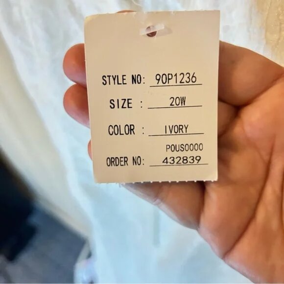 NWT Davids Bridal Collection One Shoulder Sheath Lace Plus Size Wedding Dress - Picture 8 of 9